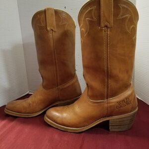 Wild Country Brown Leather Cowboy Boots Size 8D